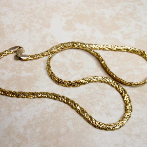 Vintage Gold Tone French Rope Necklace 24 Inch 5 MM - Picture 8 of 9